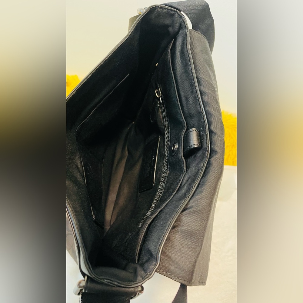 Coach Two-Tone Black and Brown Messenger Bag - Picture 7 of 14